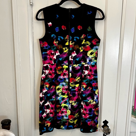 Bright colored abstract skater dress by Milly - Picture 2 of 4